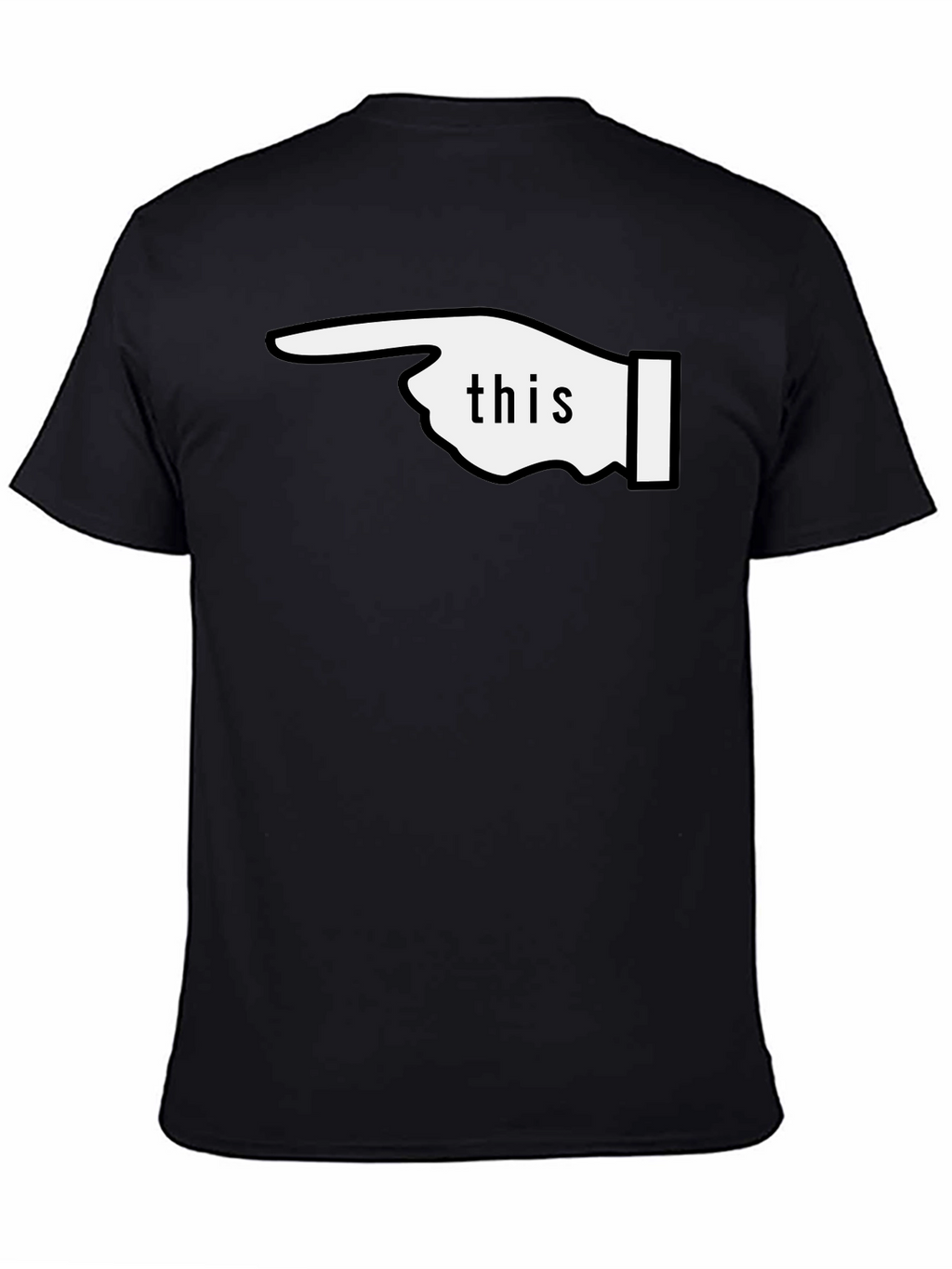 Funny This Pointing Finger Black T-Shirt
