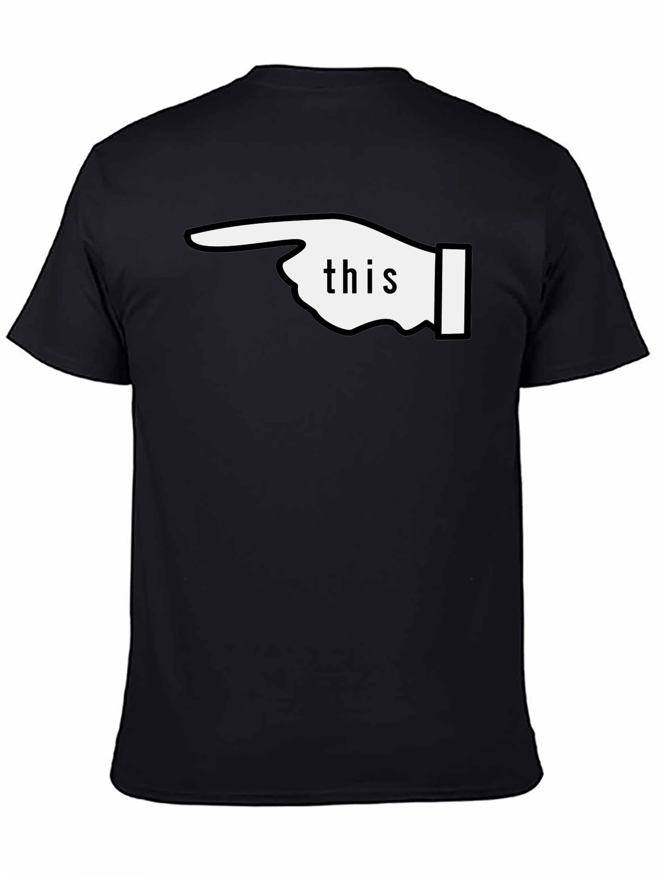 Funny This Pointing Finger Black T-Shirt