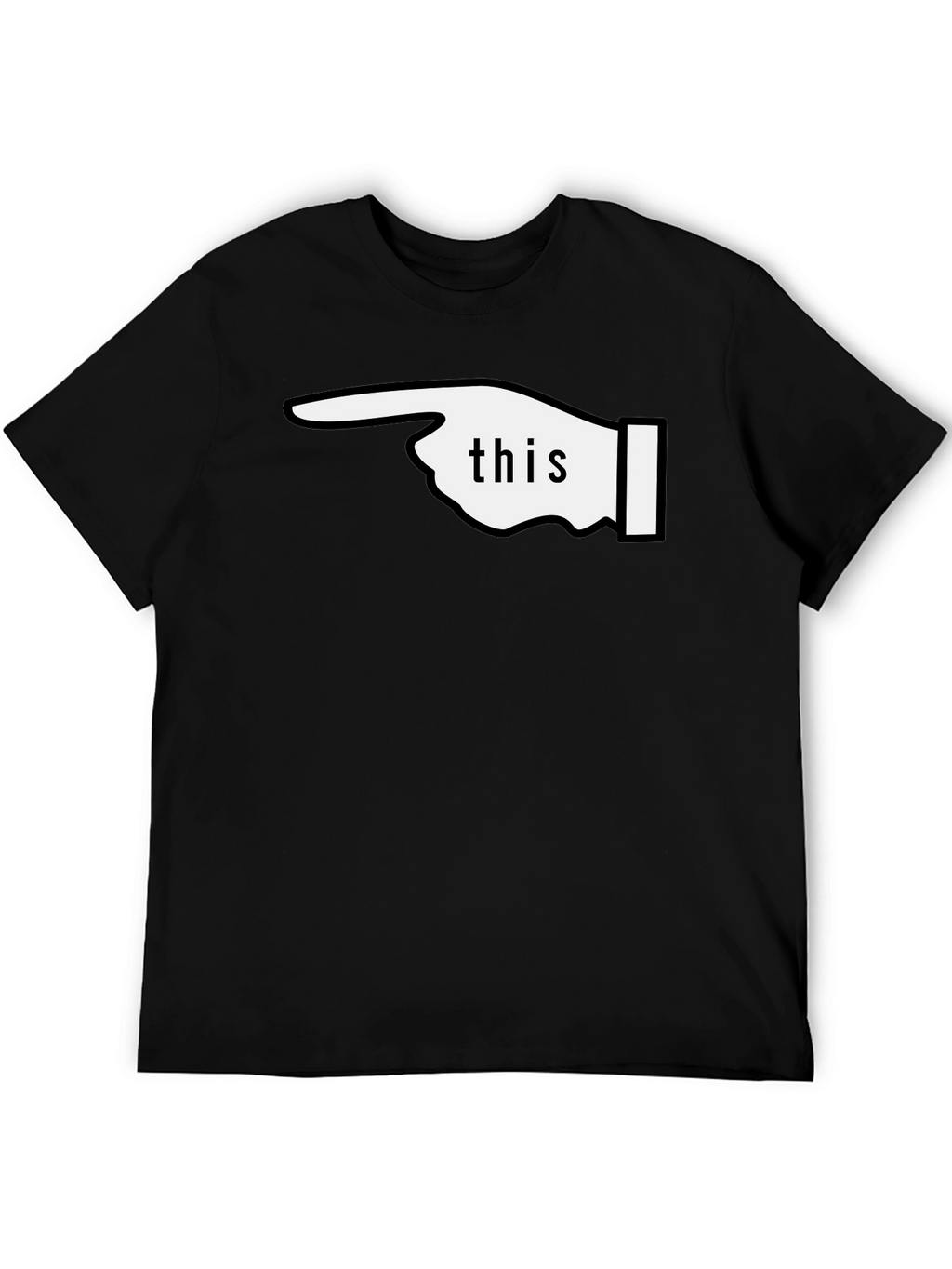 Funny This Pointing Finger Black T-Shirt