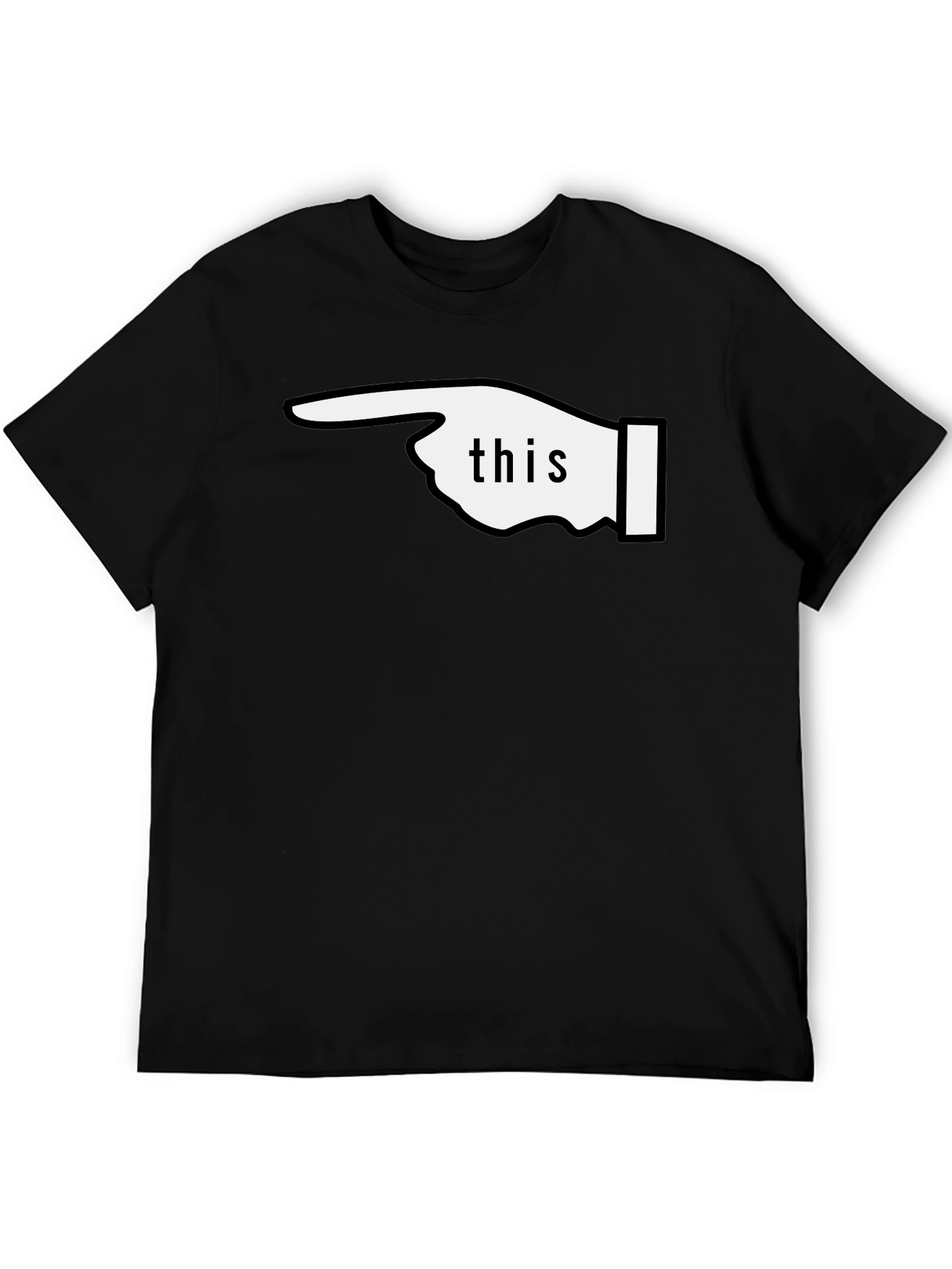 Funny This Pointing Finger Black T-Shirt