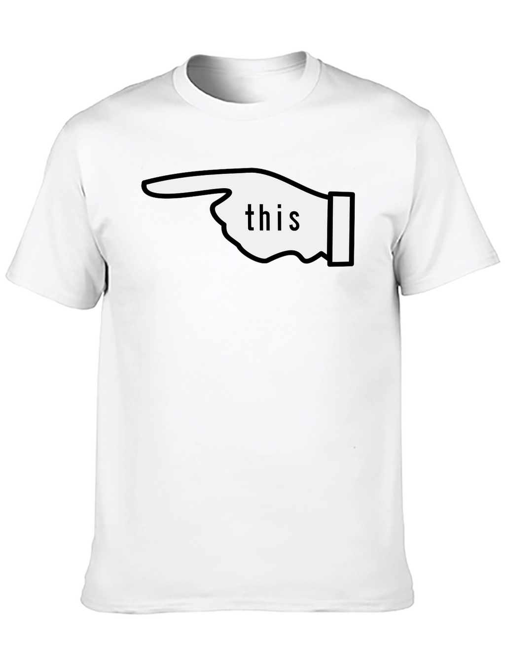 Funny This Pointing Finger Black T-Shirt