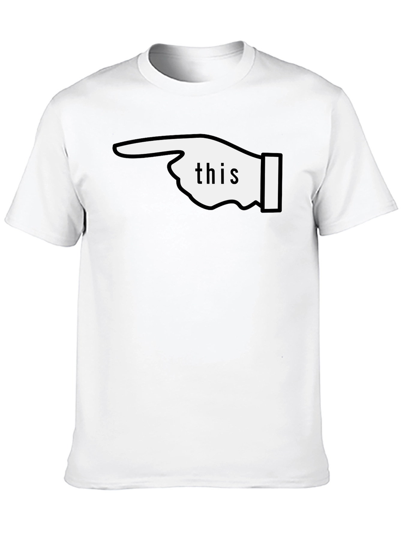Funny This Pointing Finger Black T-Shirt