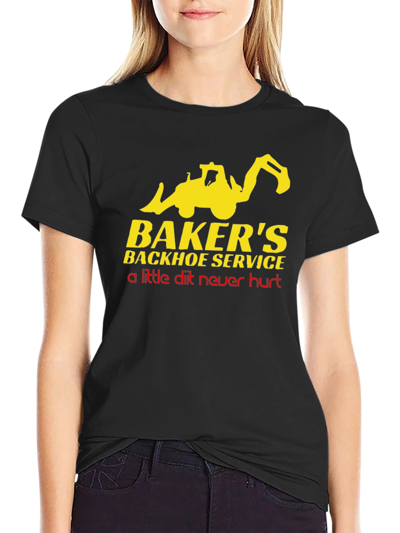 Bakers Backhoe Service T-Shirt - Funny Construction Tee