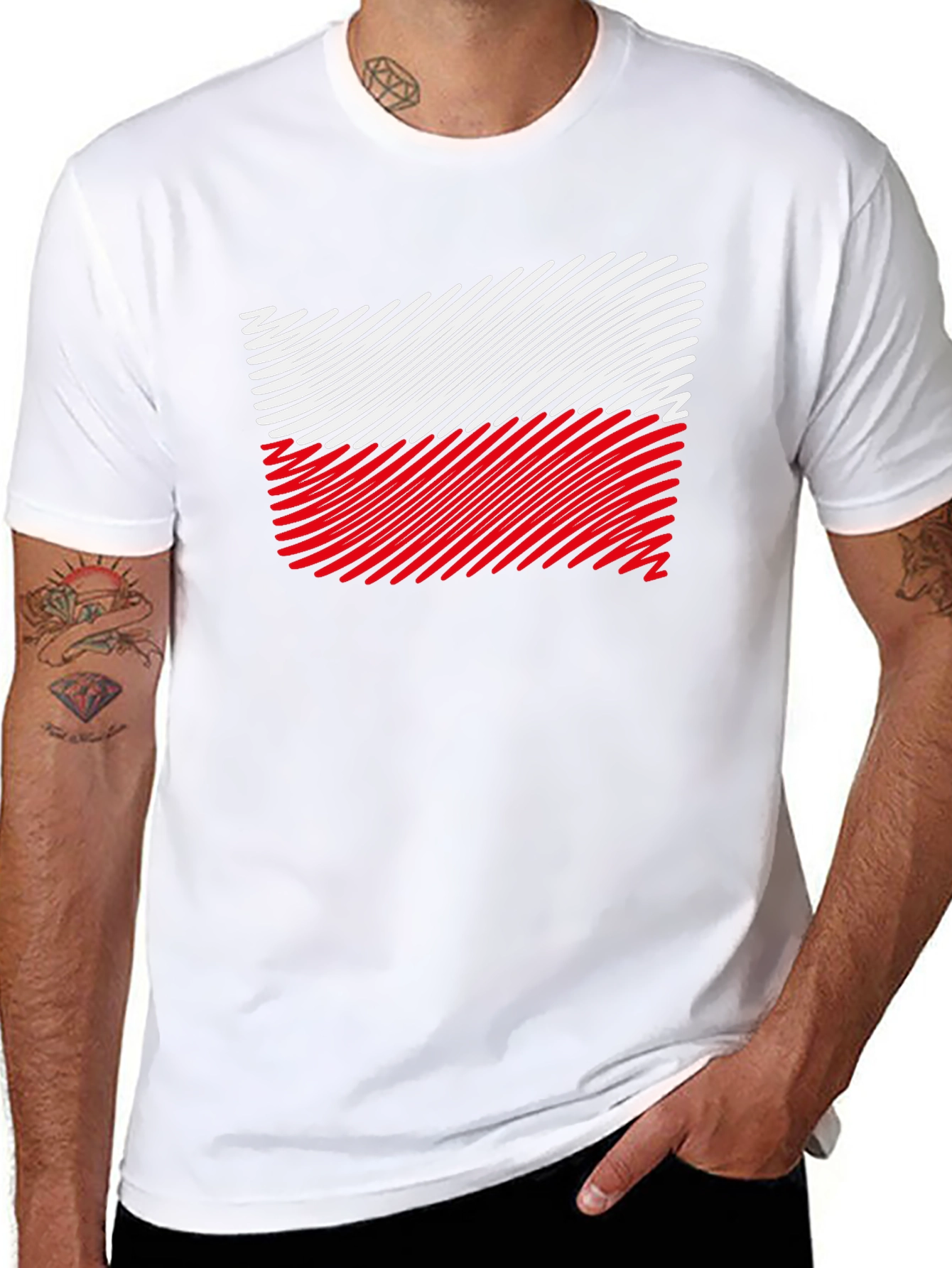 Poland Flag T-Shirt - Unique Striped Design