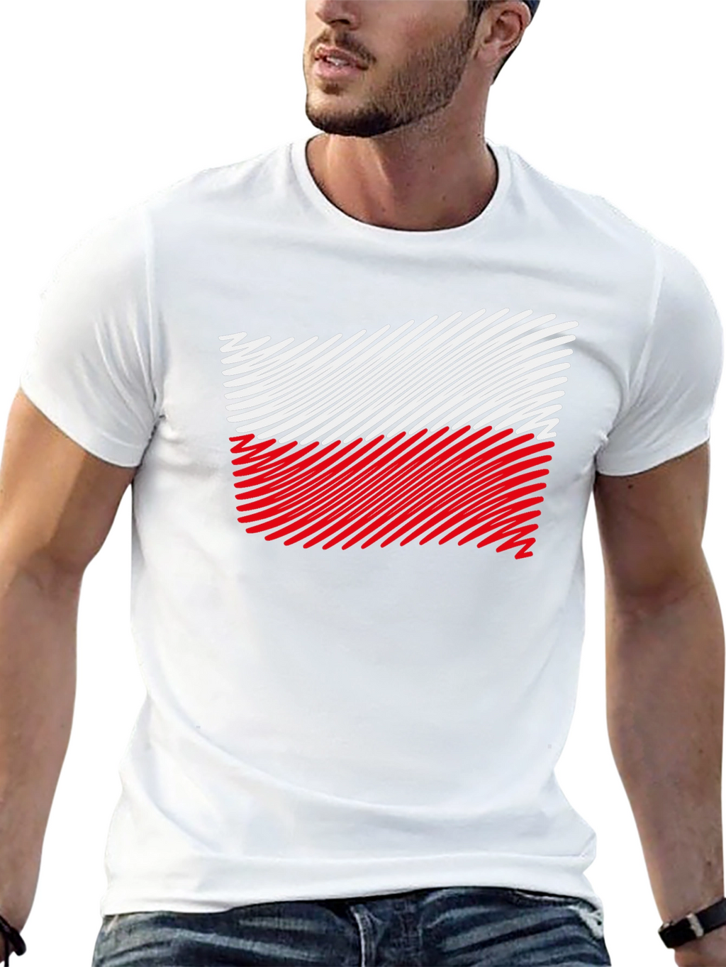 Poland Flag T-Shirt - Unique Striped Design