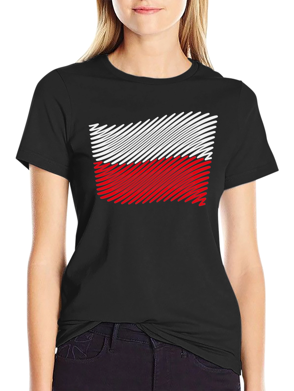 Poland Flag T-Shirt - Unique Striped Design