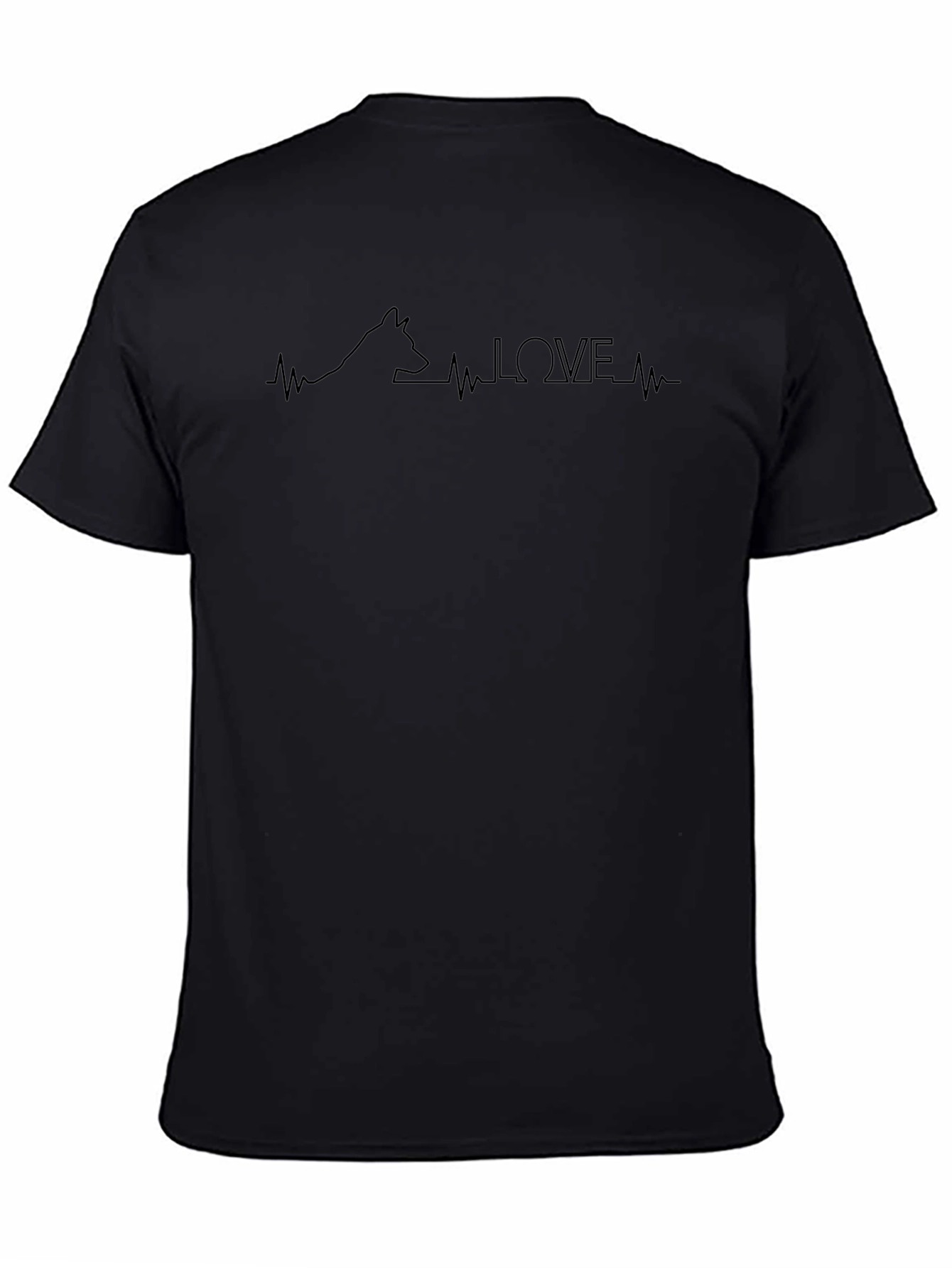 Dog Love Heartbeat T-Shirt - Minimalist Pet Lover Tee