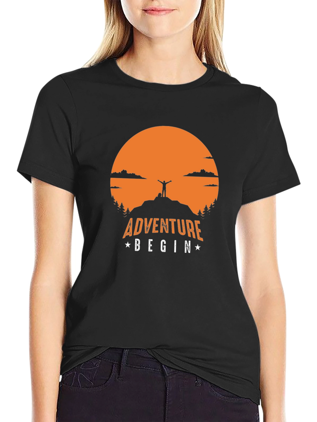 Adventure Begin T-Shirt | Mountain Top Graphic Tee