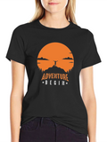 Adventure Begin T-Shirt | Mountain Top Graphic Tee