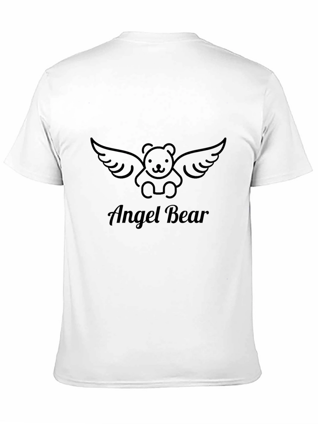 Angel Bear Graphic Tee - Stylish Black T-Shirt