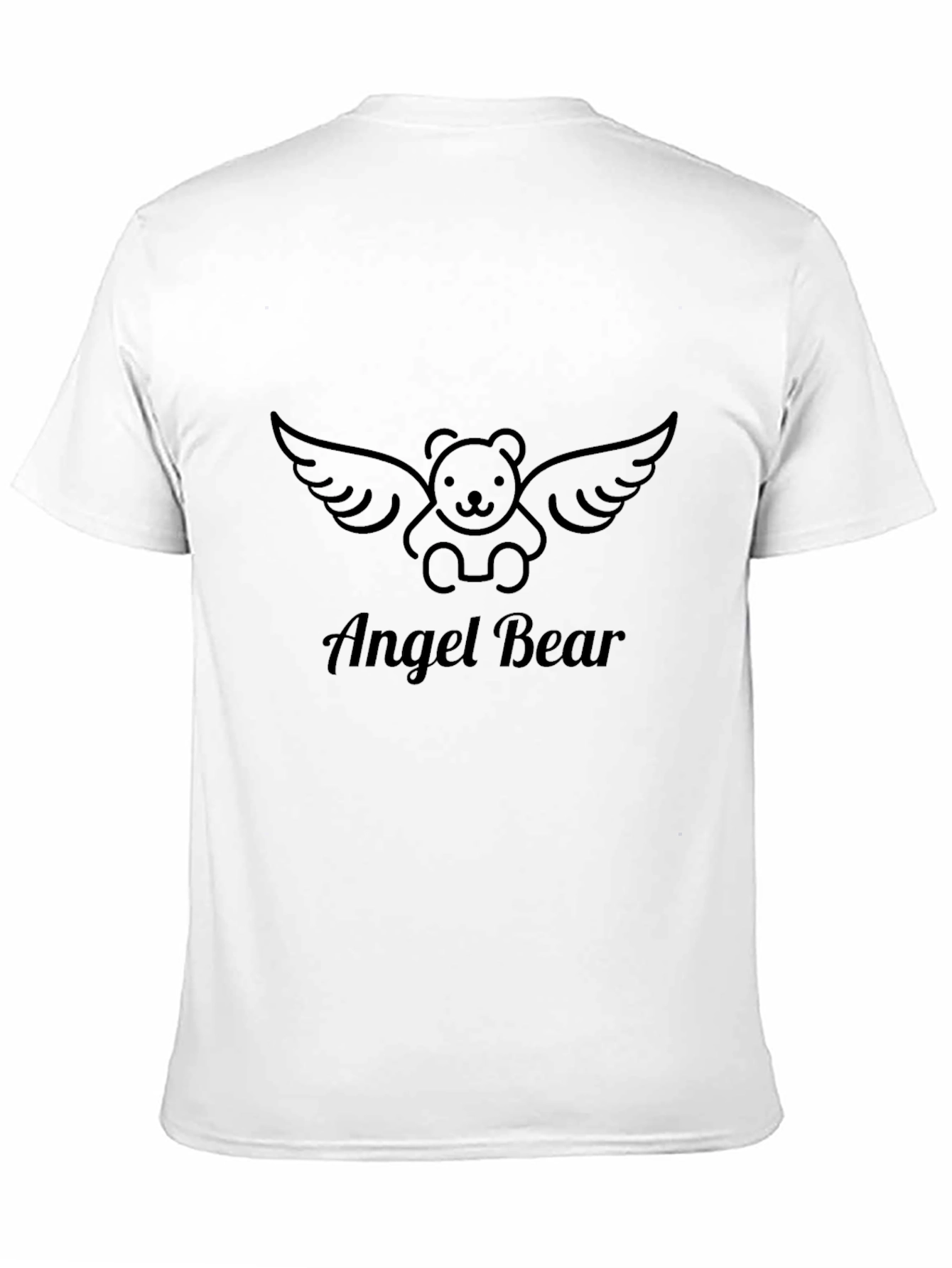 Angel Bear Graphic Tee - Stylish Black T-Shirt
