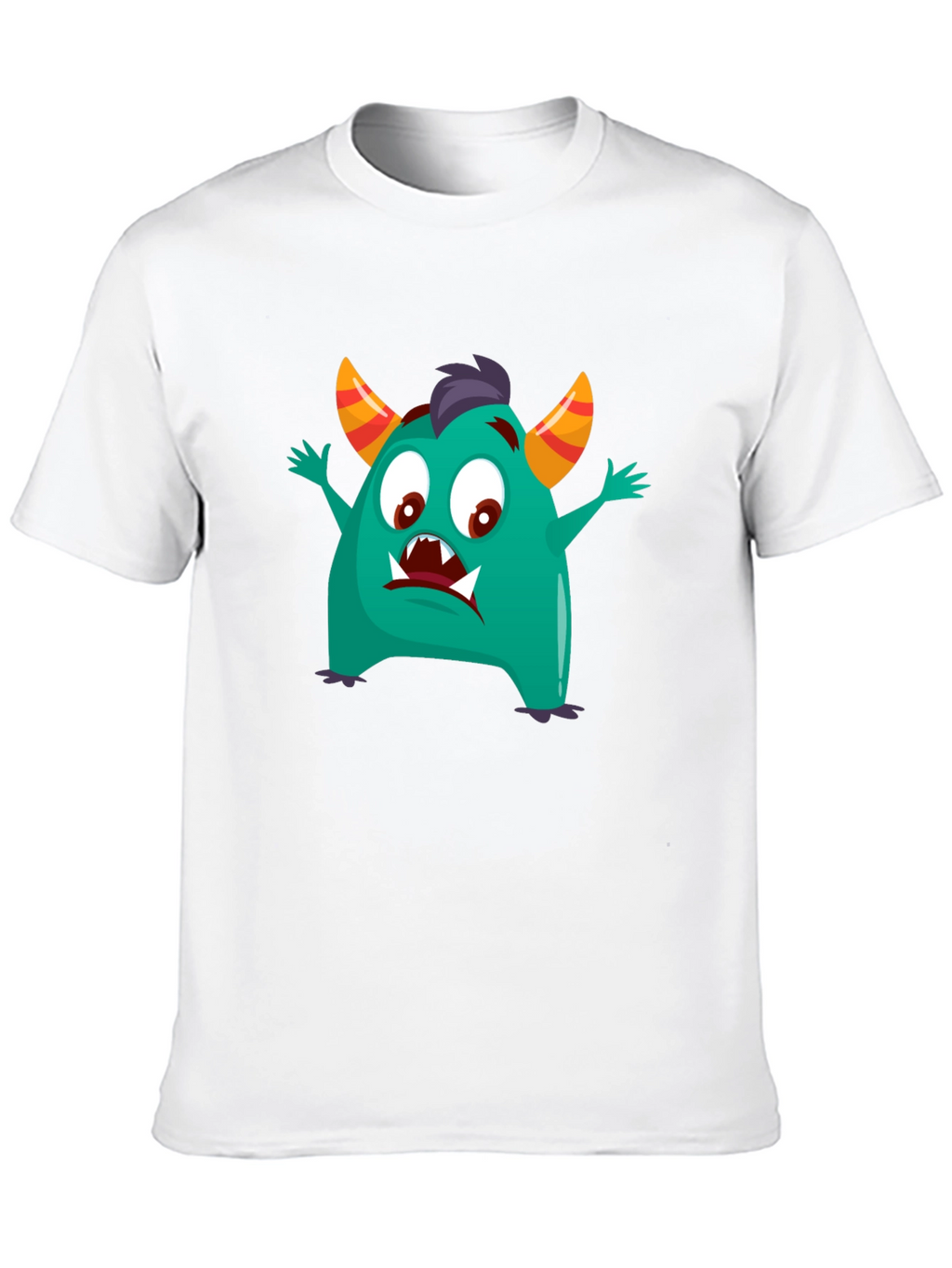 Fun Monster Graphic Tee - Black Cotton
