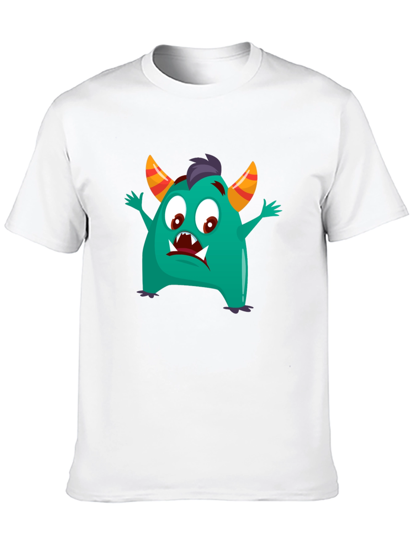 Fun Monster Graphic Tee - Black Cotton