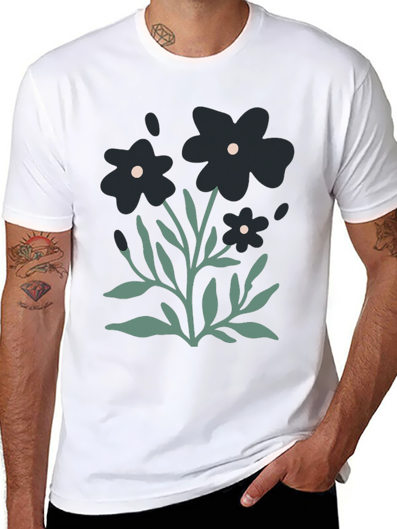 Floral Graphic Tee - Modern Casual Style