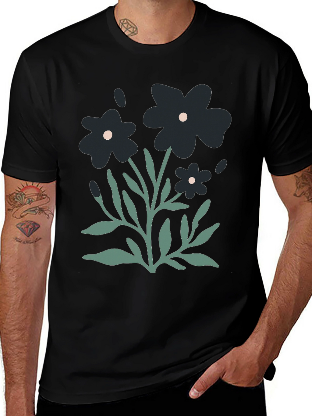 Floral Graphic Tee - Modern Casual Style