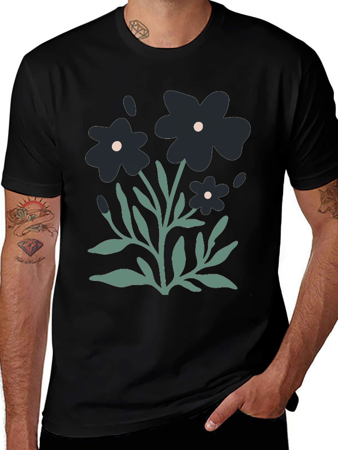 Floral Graphic Tee - Modern Casual Style