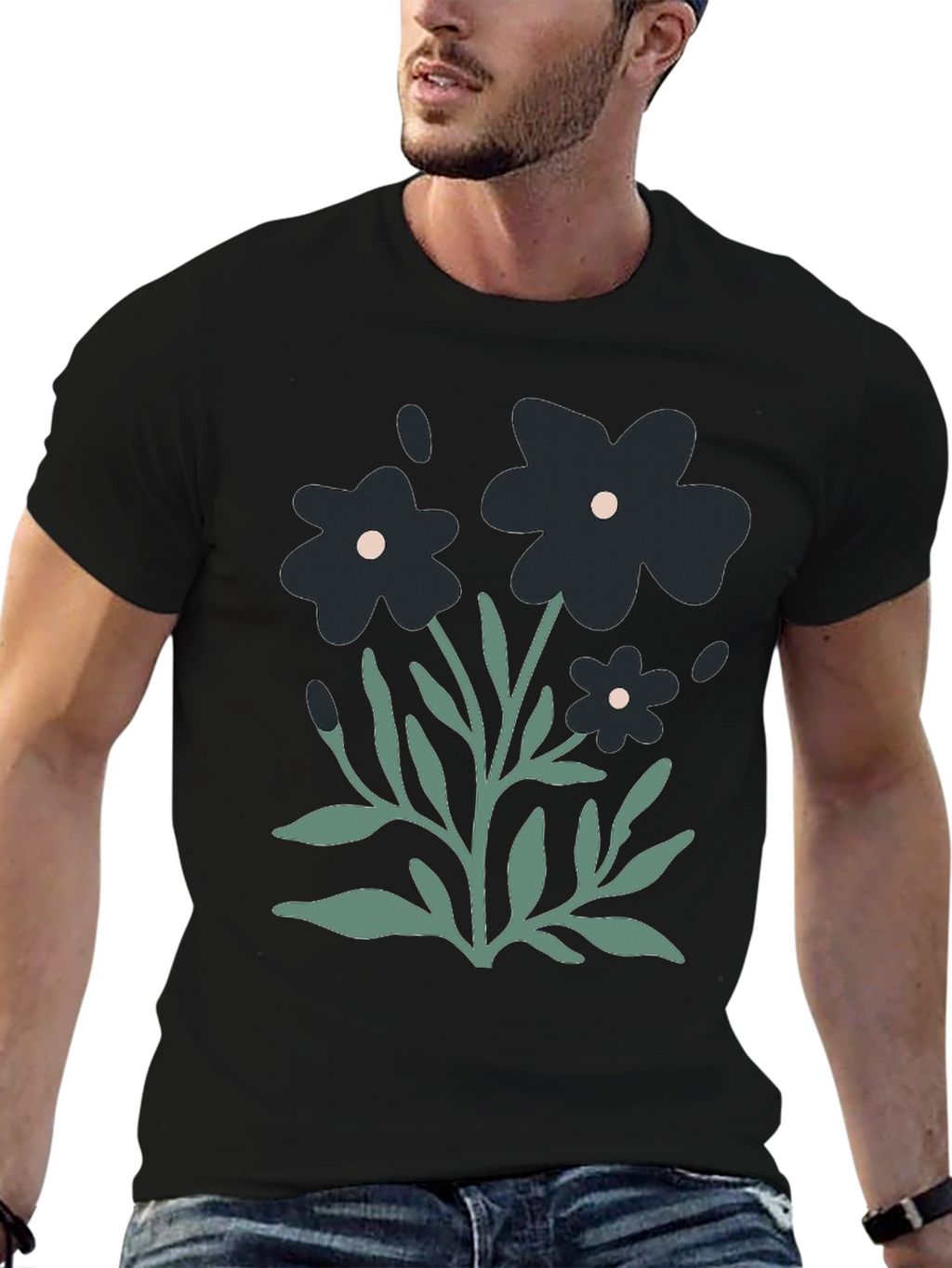 Floral Graphic Tee - Modern Casual Style