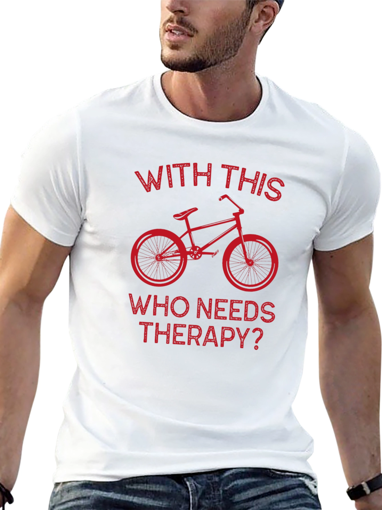 Cycling Therapy T-Shirt: Biker Humor Tee