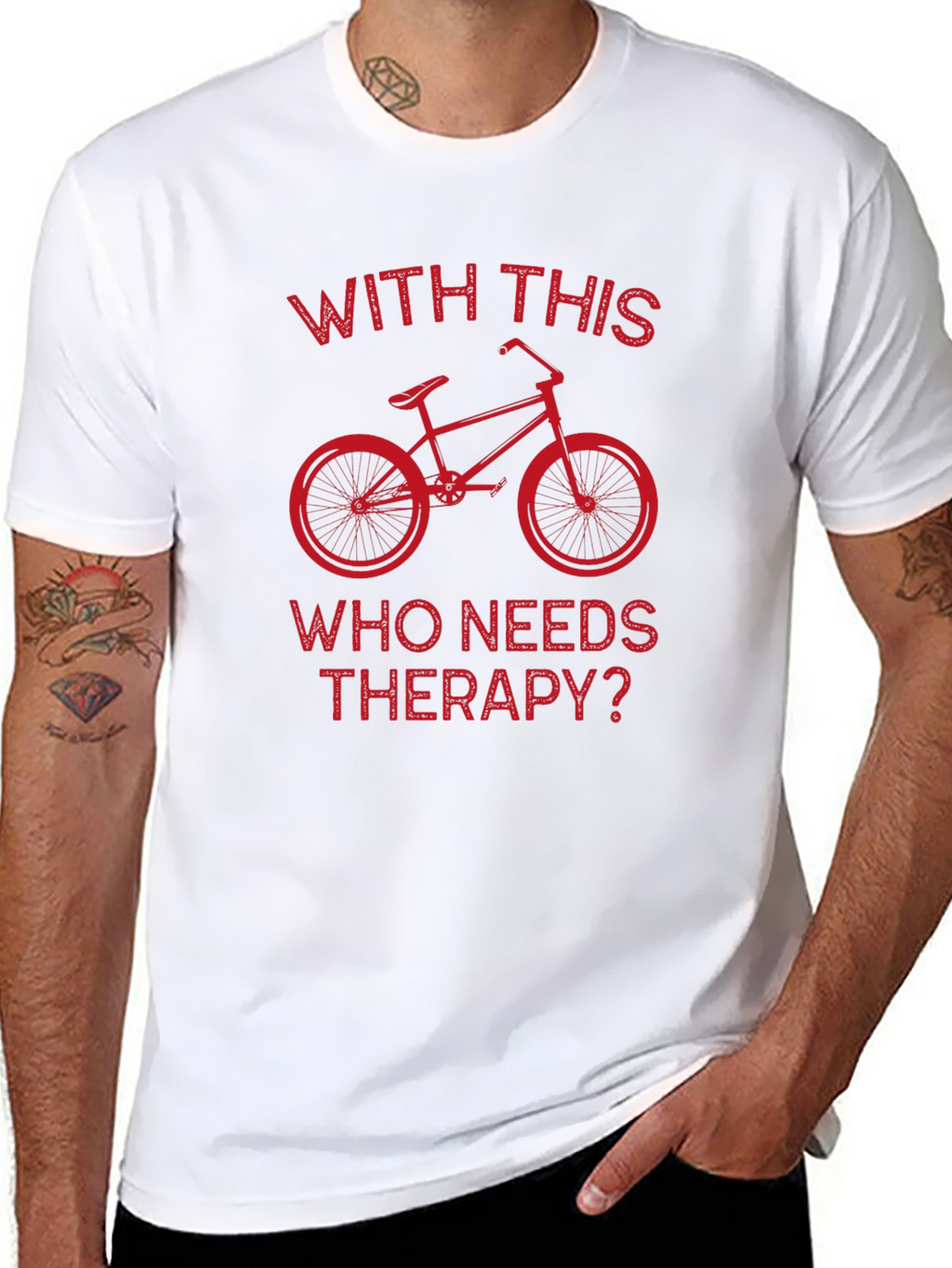 Cycling Therapy T-Shirt: Biker Humor Tee
