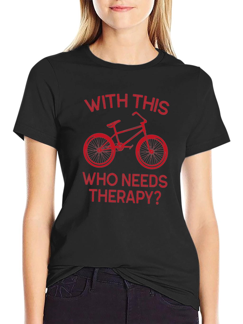 Cycling Therapy T-Shirt: Biker Humor Tee