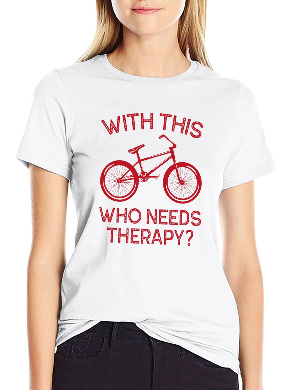Cycling Therapy T-Shirt: Biker Humor Tee