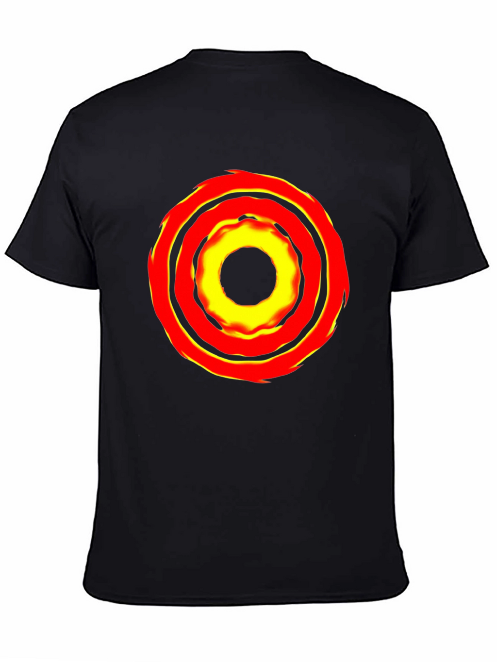 Bold Graphic Tee: Fiery Circle Design