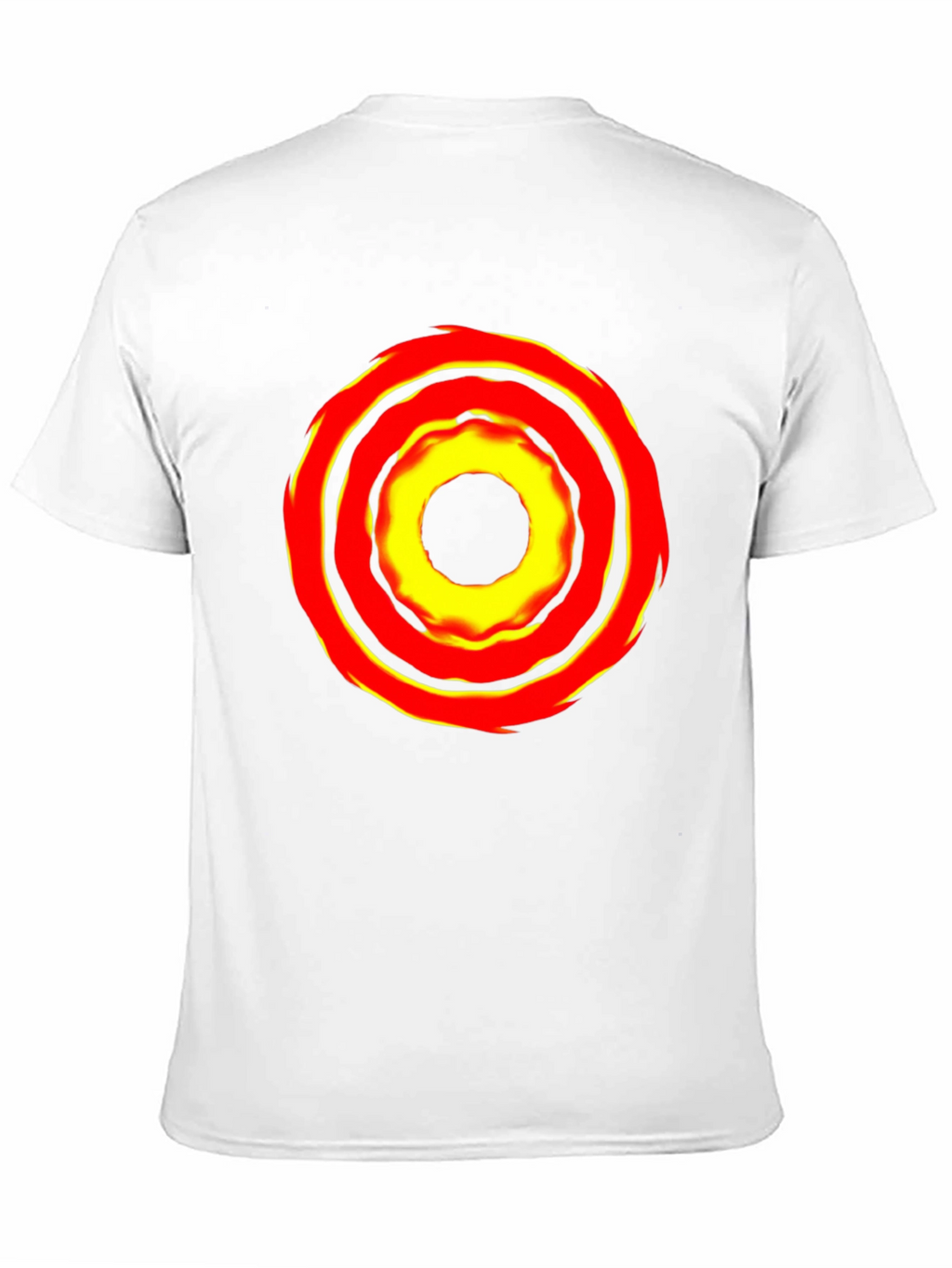 Bold Graphic Tee: Fiery Circle Design