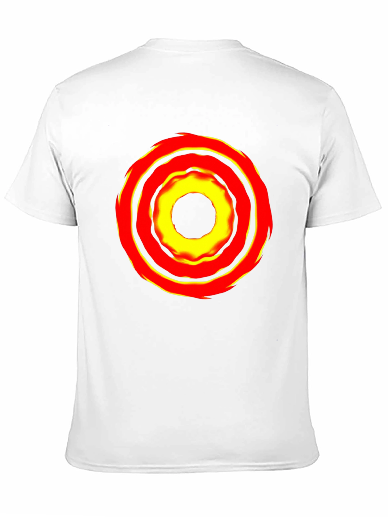 Bold Graphic Tee: Fiery Circle Design