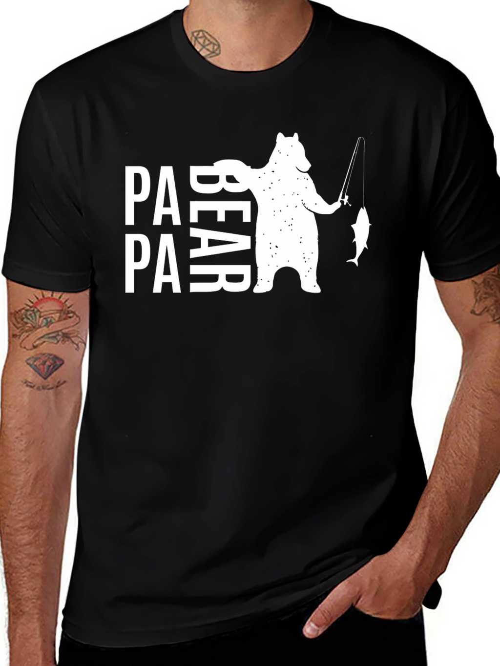 Papa Bear Fishing T-Shirt - Fathers Day Gift