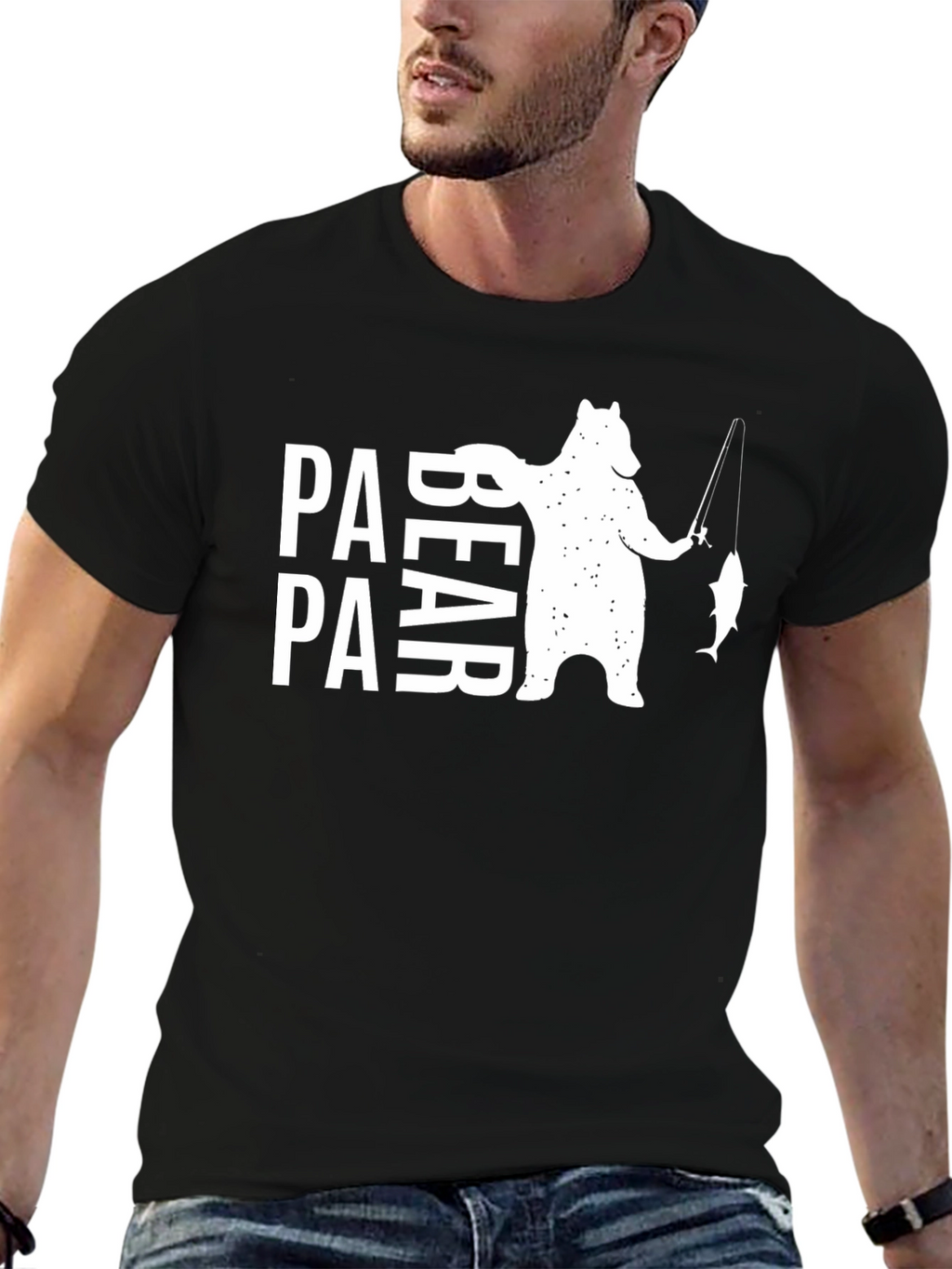 Papa Bear Fishing T-Shirt - Fathers Day Gift