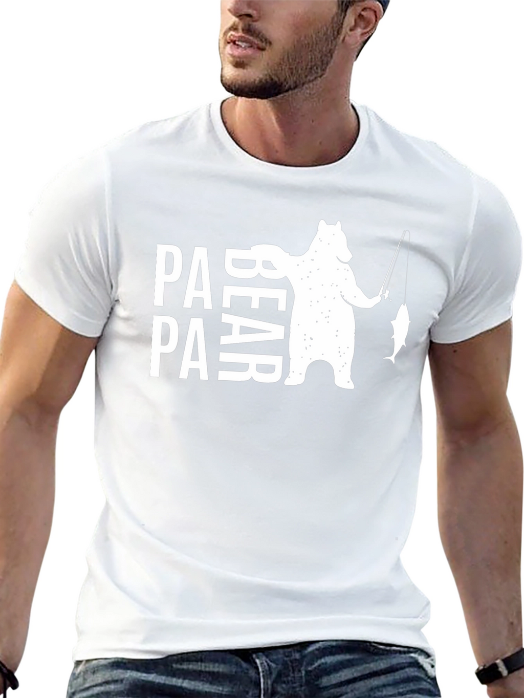 Papa Bear Fishing T-Shirt - Fathers Day Gift