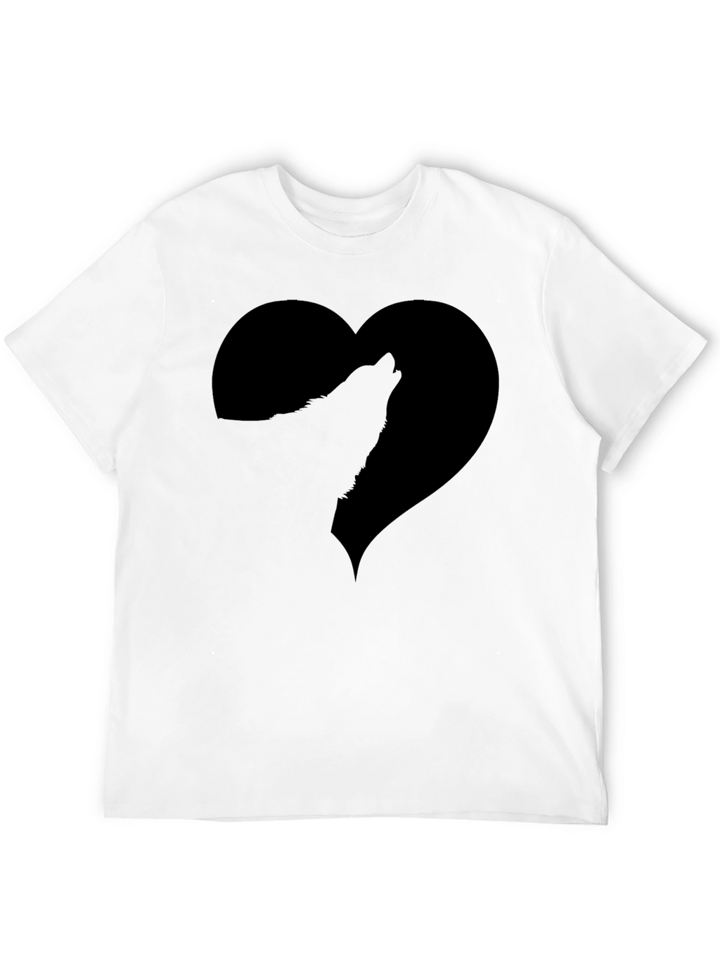 Wolf Heart Black Graphic Tee