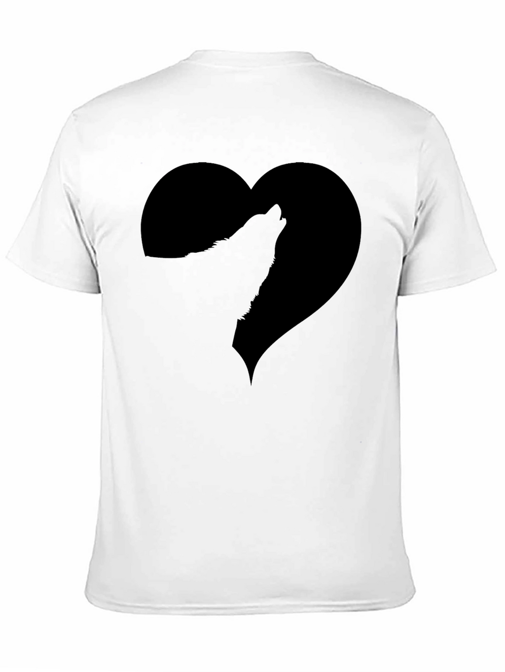 Wolf Heart Black Graphic Tee