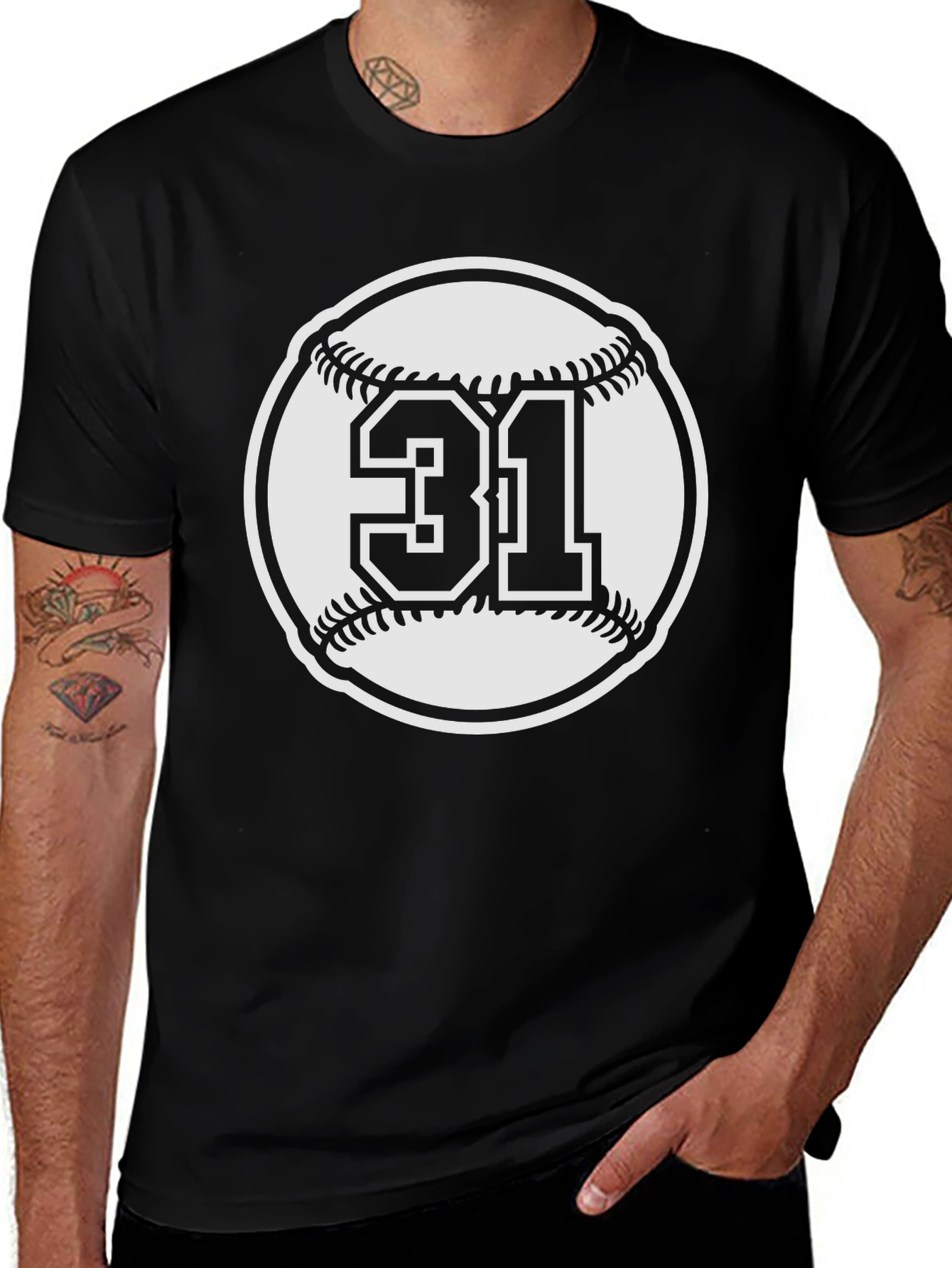 Baseball Number 31 T-Shirt
