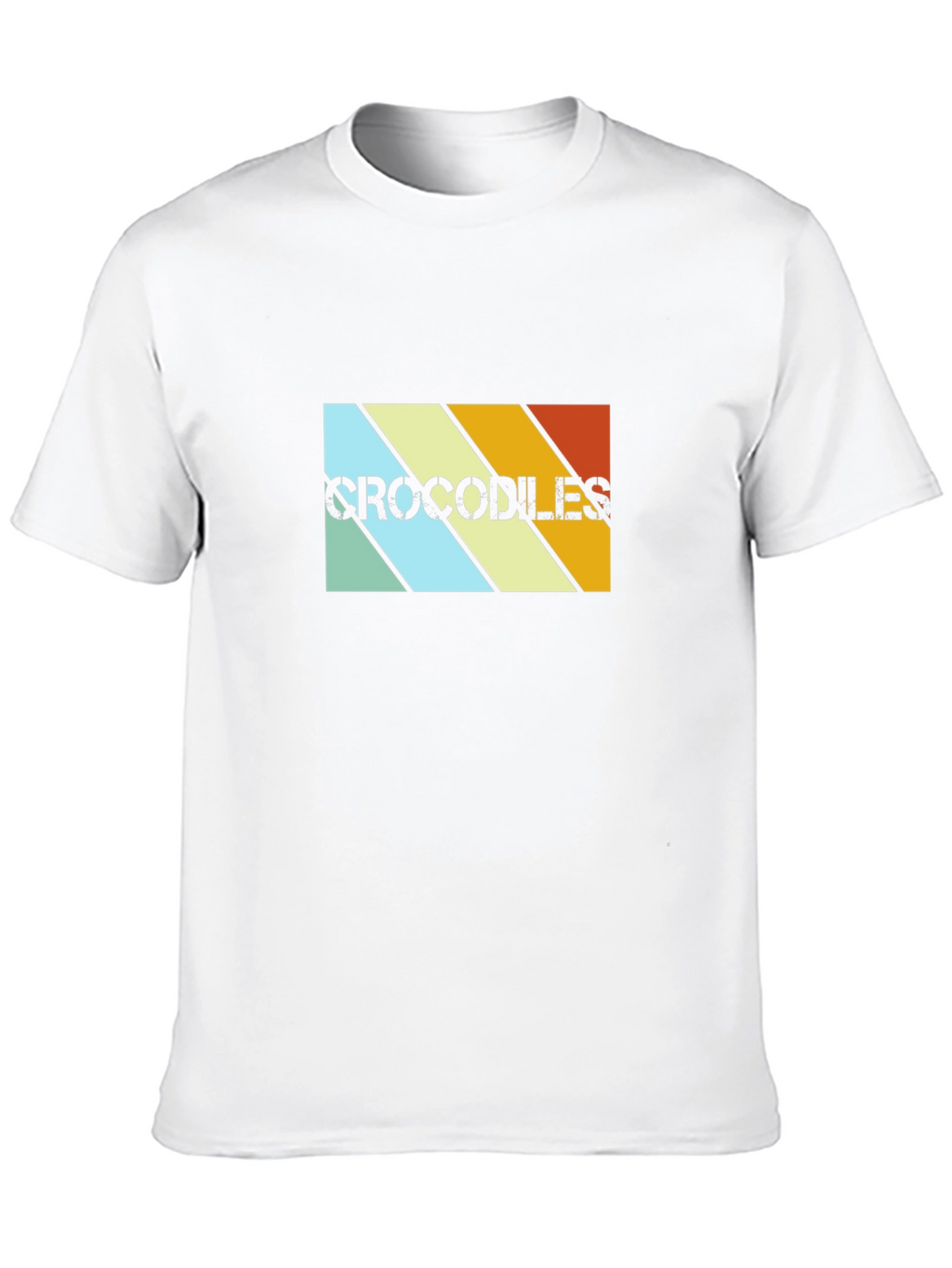 Retro Crocodiles Graphic Tee - Black Cotton T-Shirt