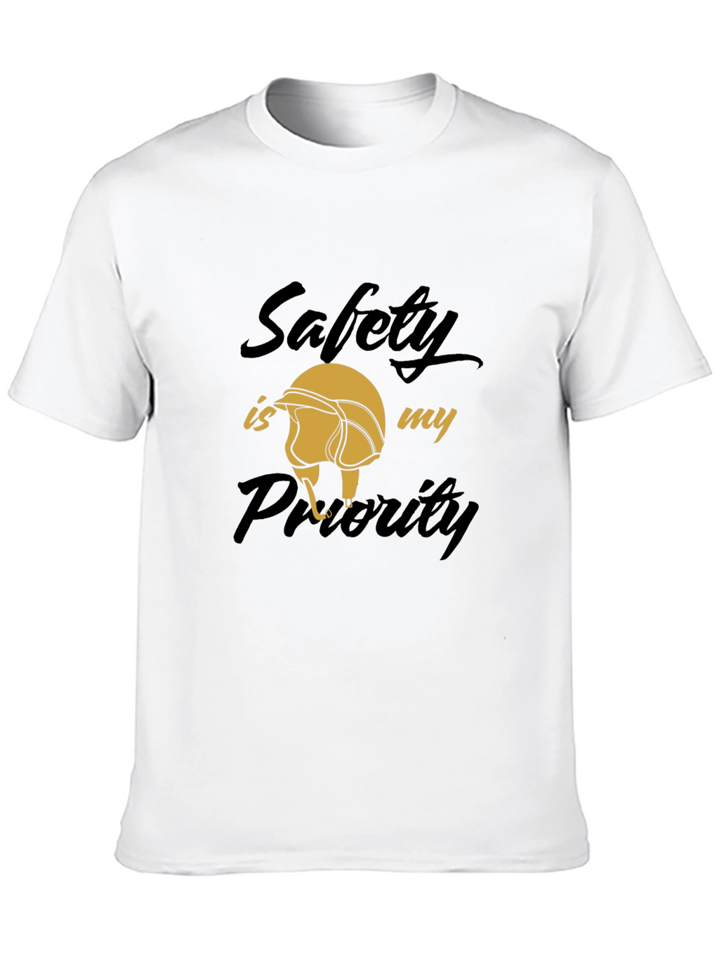 Safety First Graphic Tee - Black Cotton T-Shirt