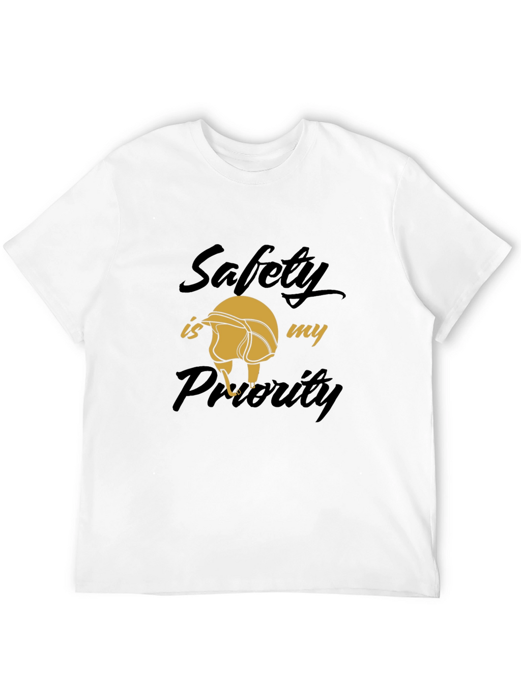 Safety First Graphic Tee - Black Cotton T-Shirt
