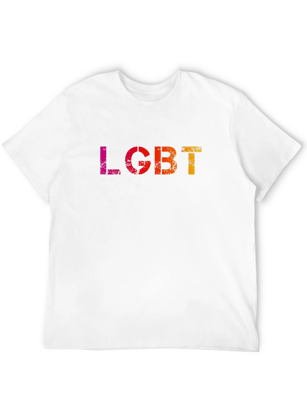 LGBT Pride Graphic Tee - Rainbow Textured Print