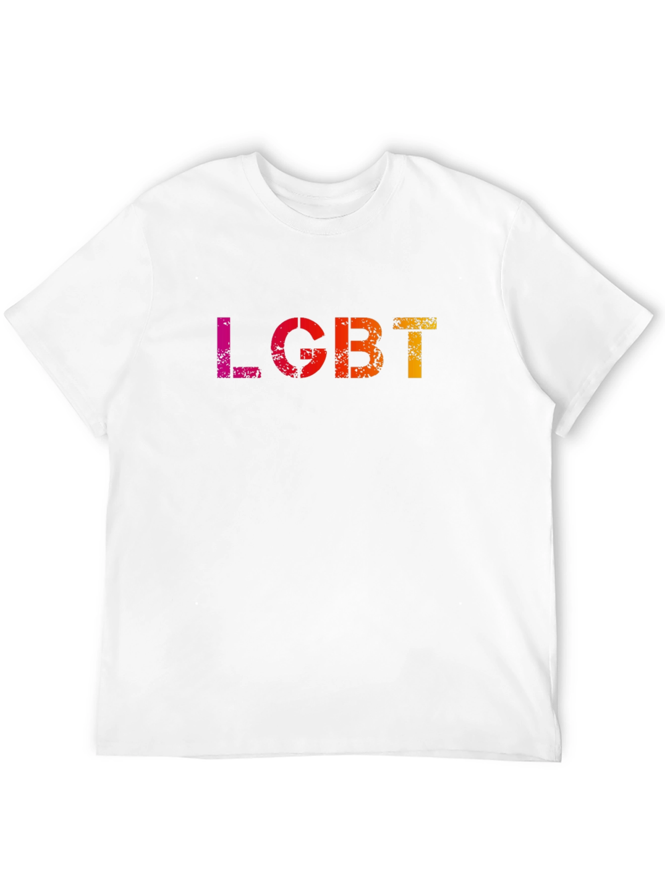 LGBT Pride Graphic Tee - Rainbow Textured Print
