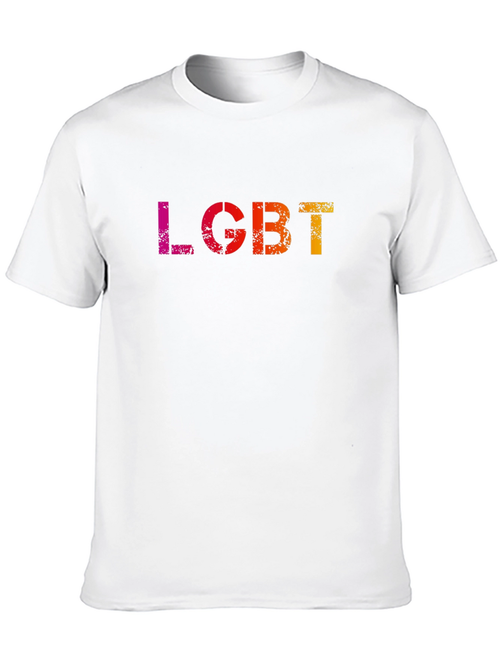 LGBT Pride Graphic Tee - Rainbow Textured Print