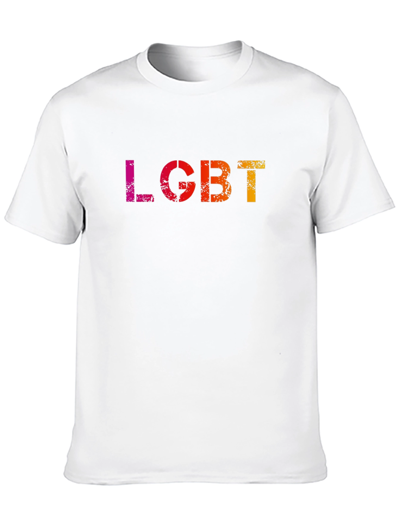 LGBT Pride Graphic Tee - Rainbow Textured Print