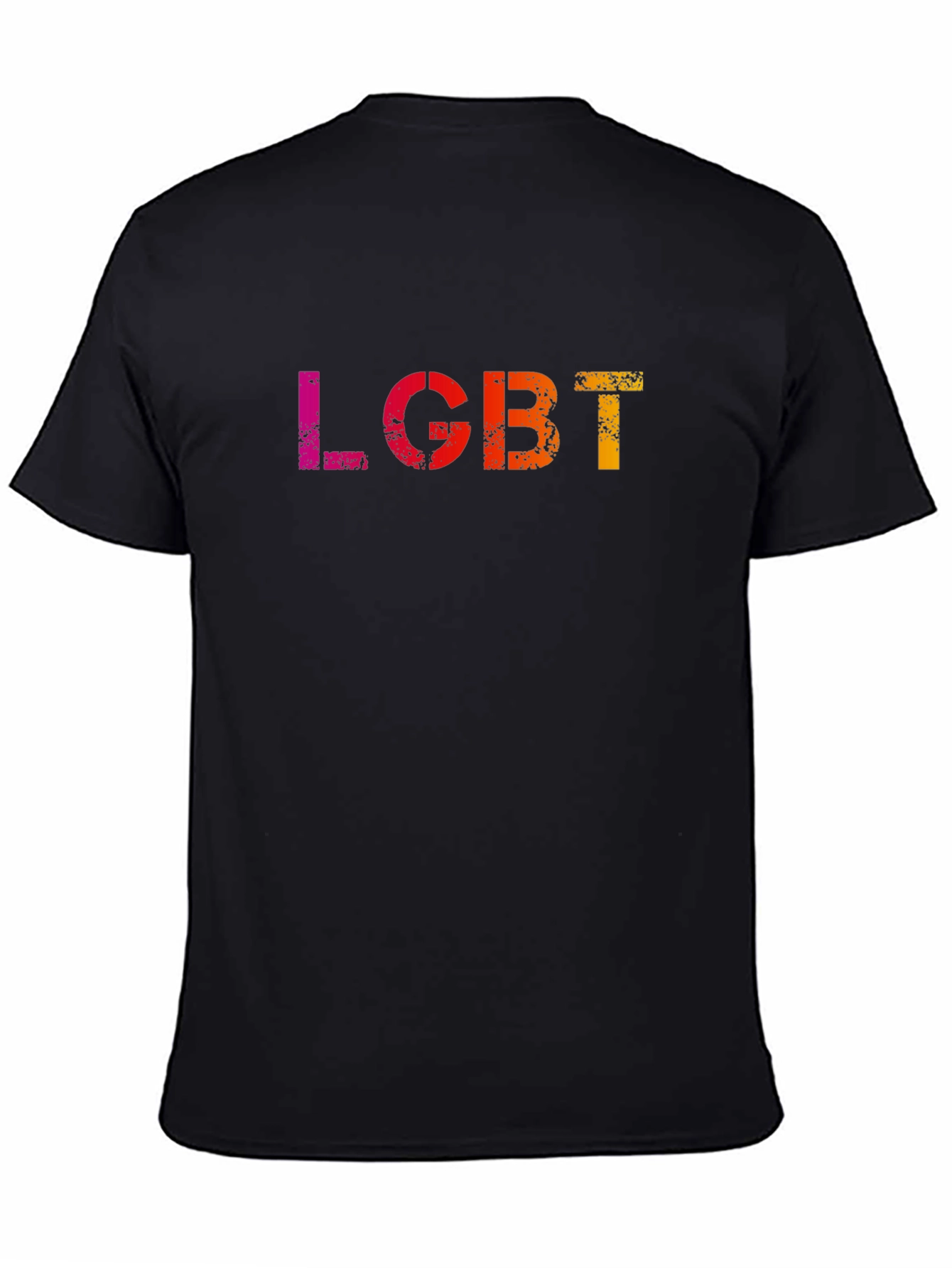LGBT Pride Graphic Tee - Rainbow Textured Print