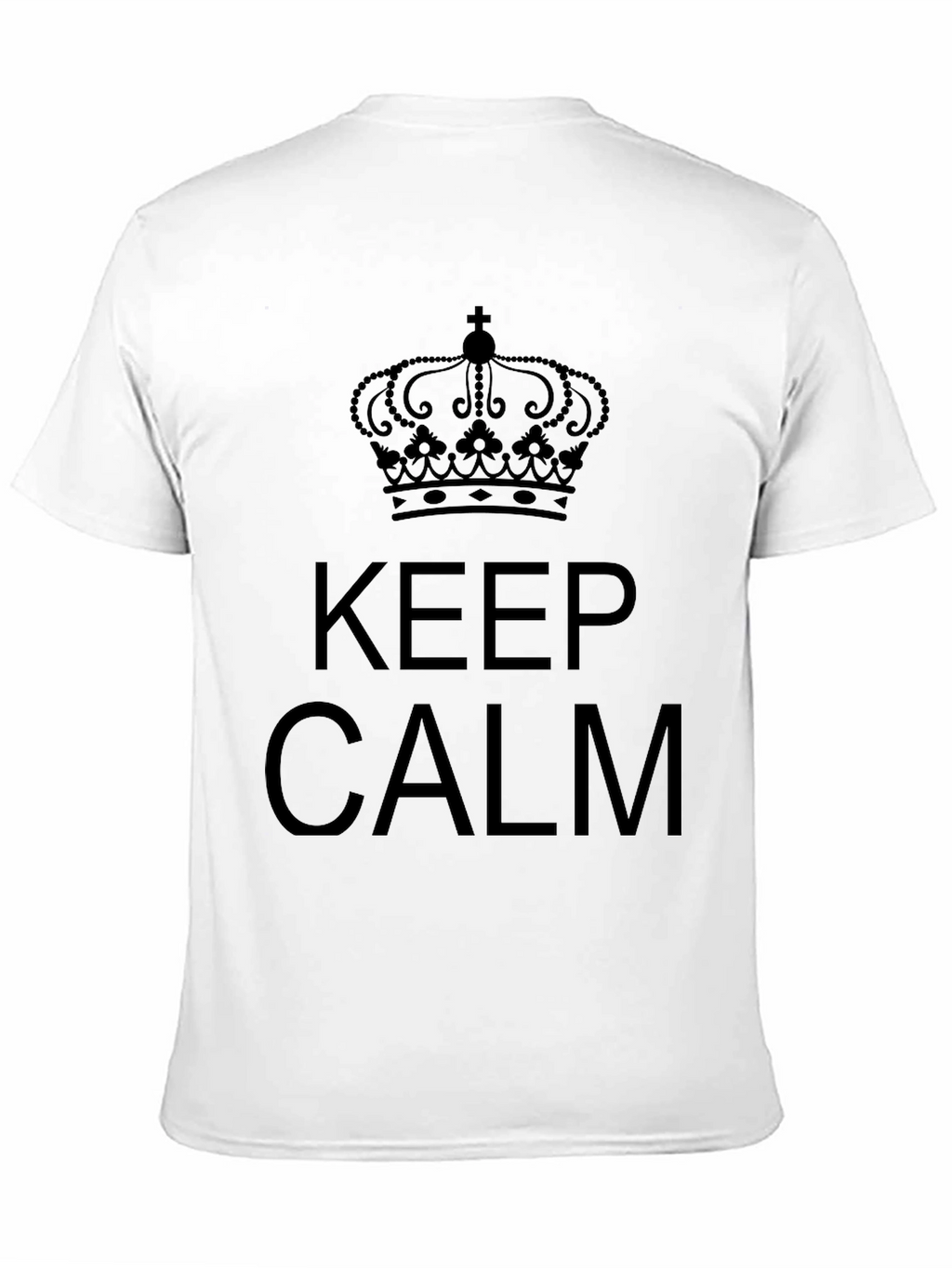 Keep Calm Crown Black T-Shirt - Mens Graphic Tee