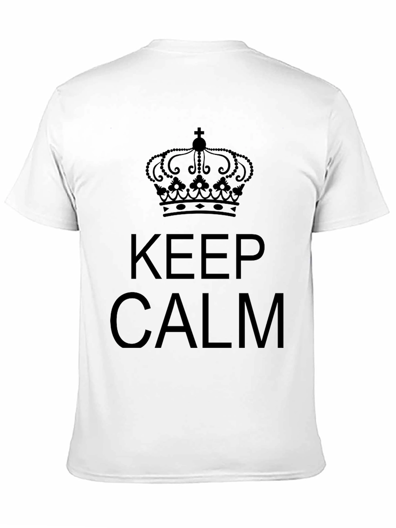 Keep Calm Crown Black T-Shirt - Mens Graphic Tee