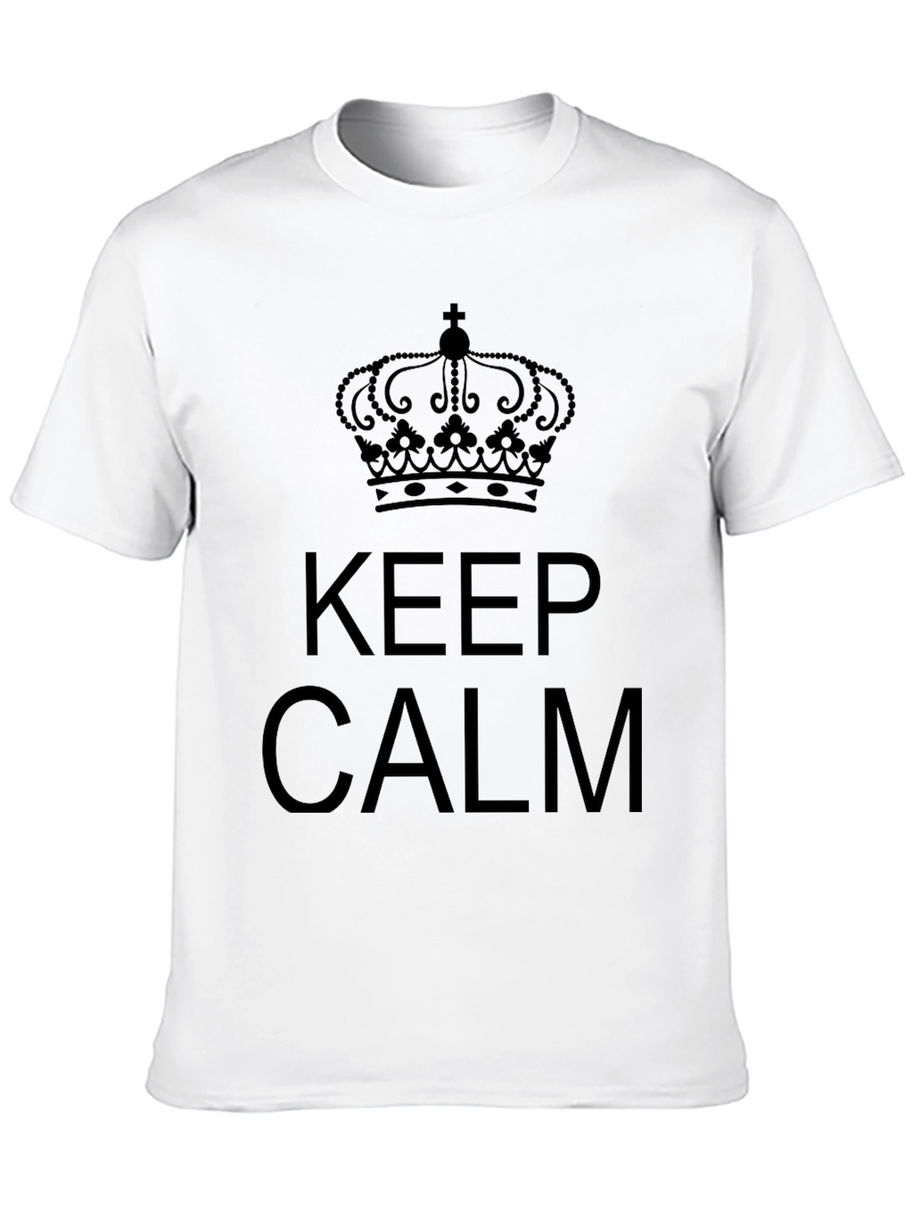 Keep Calm Crown Black T-Shirt - Mens Graphic Tee