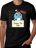 Christmas Tree Killer Narwhal Mugshot T-Shirt