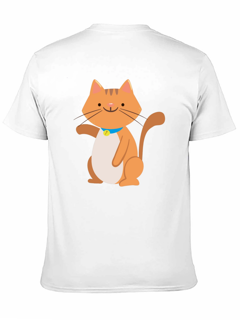 Cute Cartoon Cat Graphic Black T-Shirt