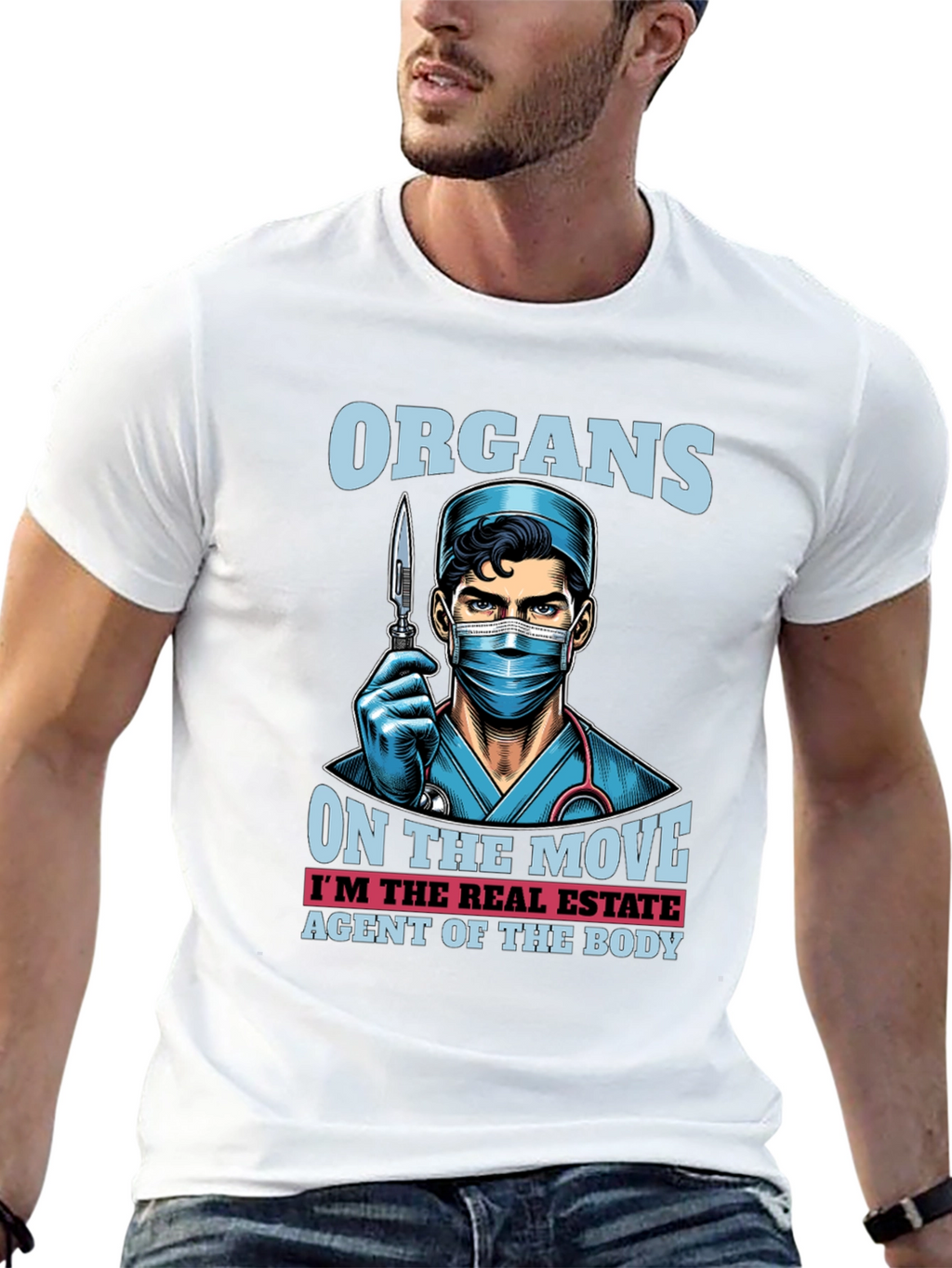 Organ Transplant Surgeon Real Estate Agent Body T-Shirt