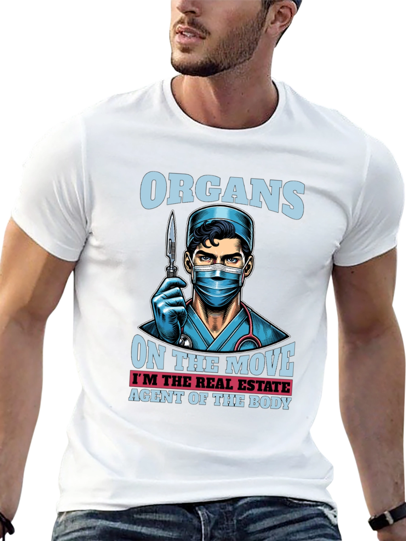 Organ Transplant Surgeon Real Estate Agent Body T-Shirt