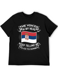 Serbia Flag T-Shirt: The Voices In My Head Tee
